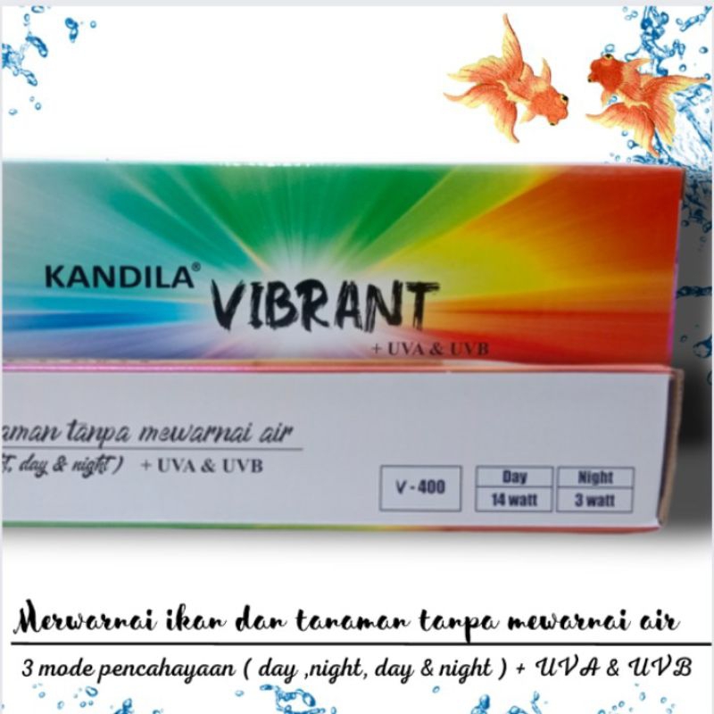 Lampu Led Atas Aquarium Aquascape YMN / KANDILA VIBRANT + UVA & UVB V 400