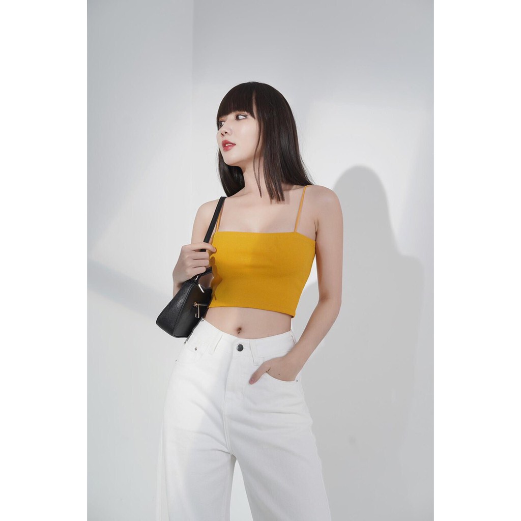 Áo Croptop 2 Dây Sợi BÚN chất Cotton AO34