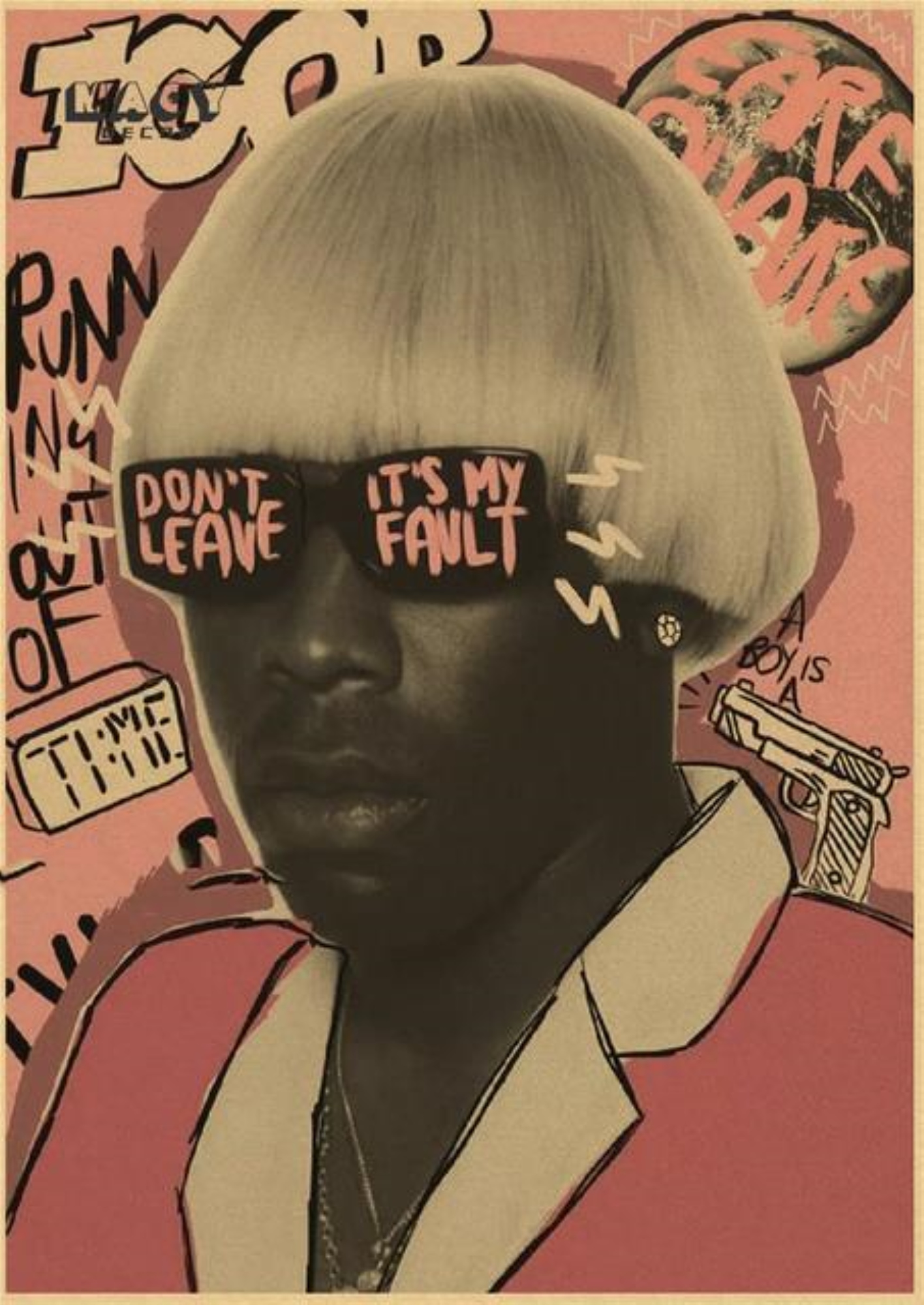 Tyler The Creator ‘Aesthetic Flower Boy Collage’ Poster