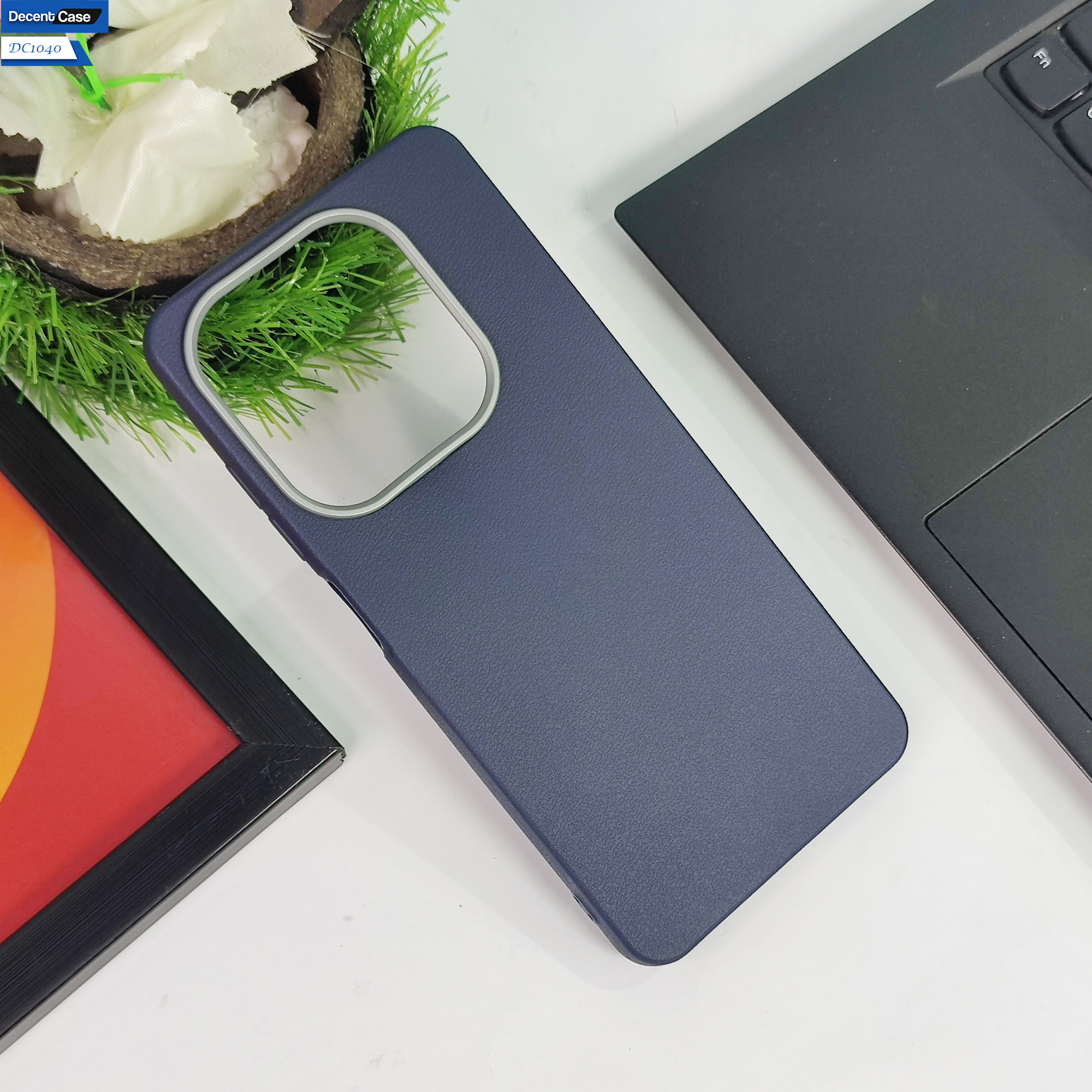 Tecno Spark 20 Cover - Black - New Luxury Style Leather Soft Case With Metal Camera Ring Protection Case. 