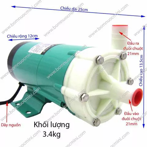 Máy bơm hóa chất 220v mp-30r kiểu dáng iwaki | máy bơm mp30r 220v