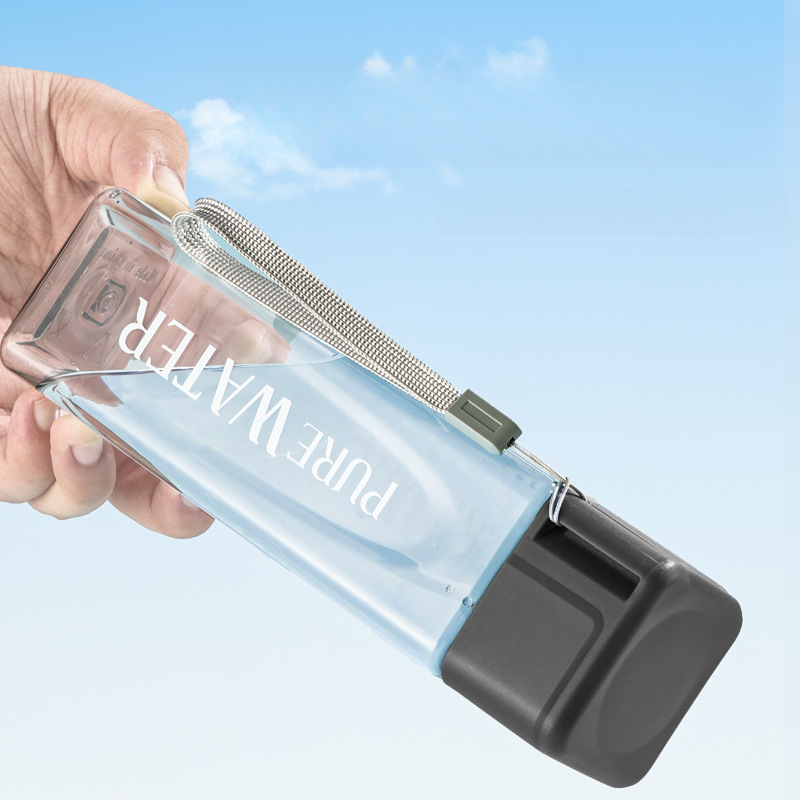 Water Bottle With Handle Simple Water Bottle Heat-resistant Plastic Bottle Creative Portable Cup Personalized Water Bottle