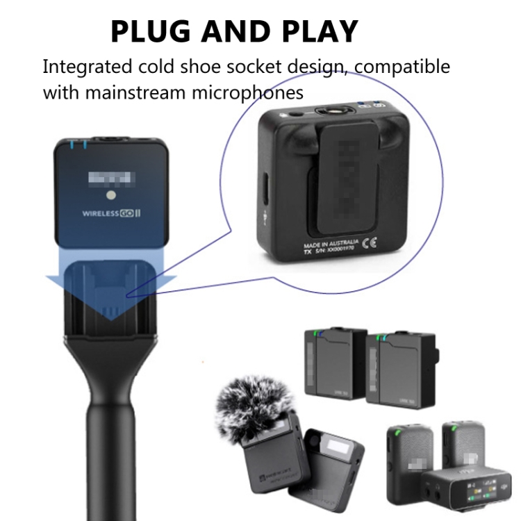 Plz Microphone phỏng vấn xử lý cho DJI Mic / Moma / Rode không dây đi/Relacart
