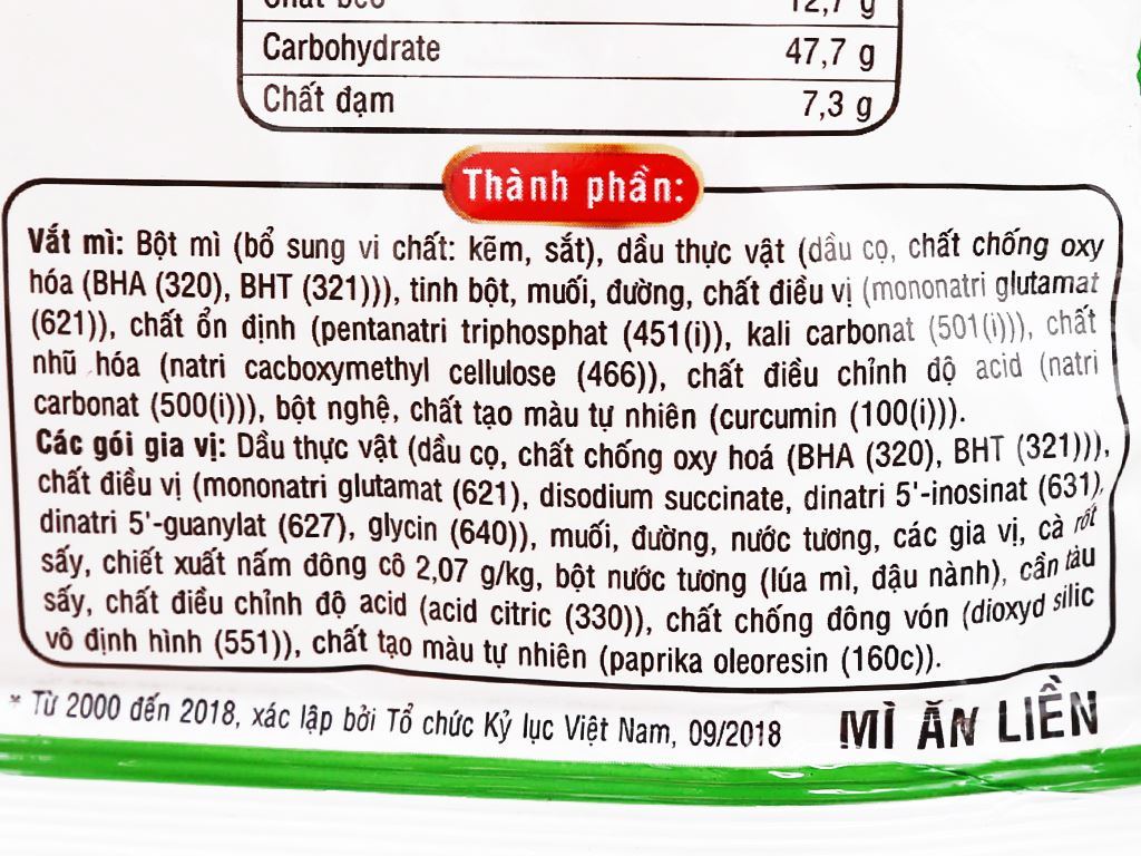 Mì Chay Hảo Hảo Rau Nấm Gói 74g