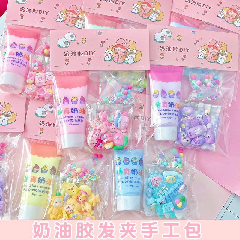 Set kem keo diy trang trí kẹp tóc handmade, trang trí top loader, móc khoá siêu xinh