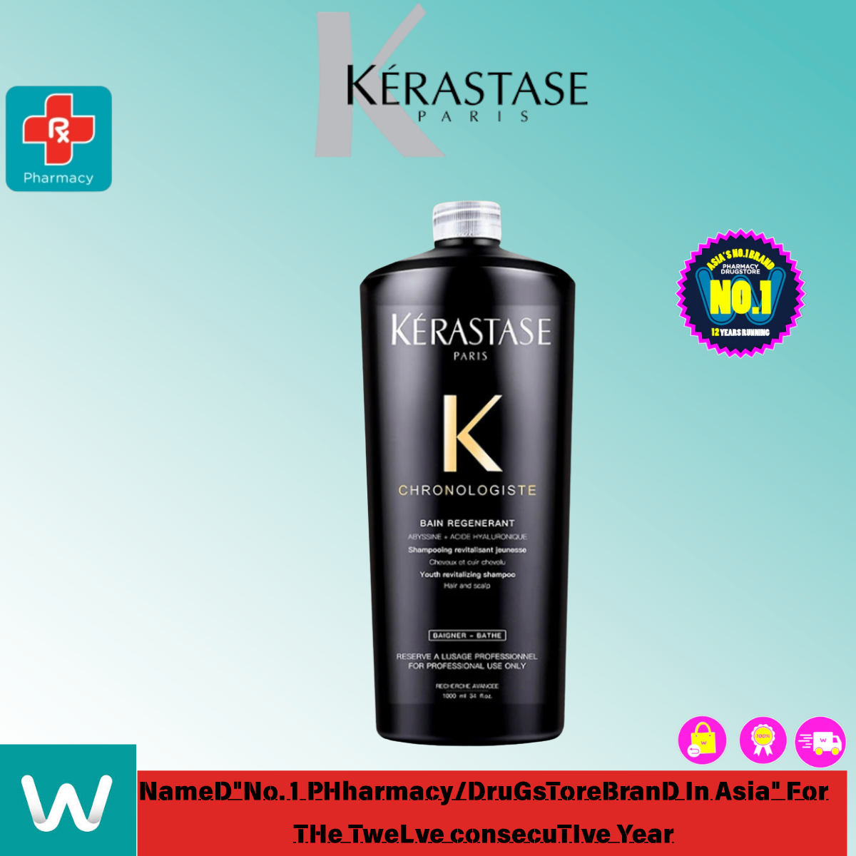 Kerastase Chronologiste Bain Regenerant Shampoo 1000ml | Lazada