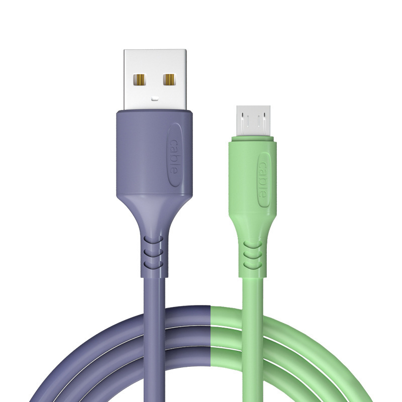 3A Micro USB Charging Cable Silicon Cord for Android Phone