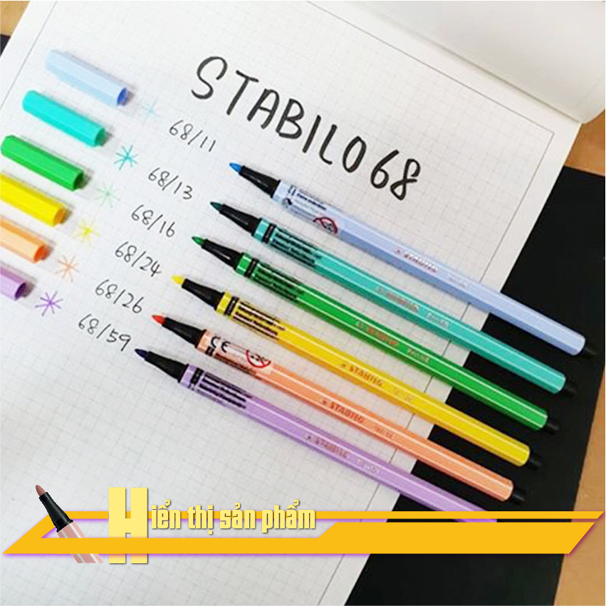 Hộp 20 bút lông màu STABILO Pen68 1.0mm