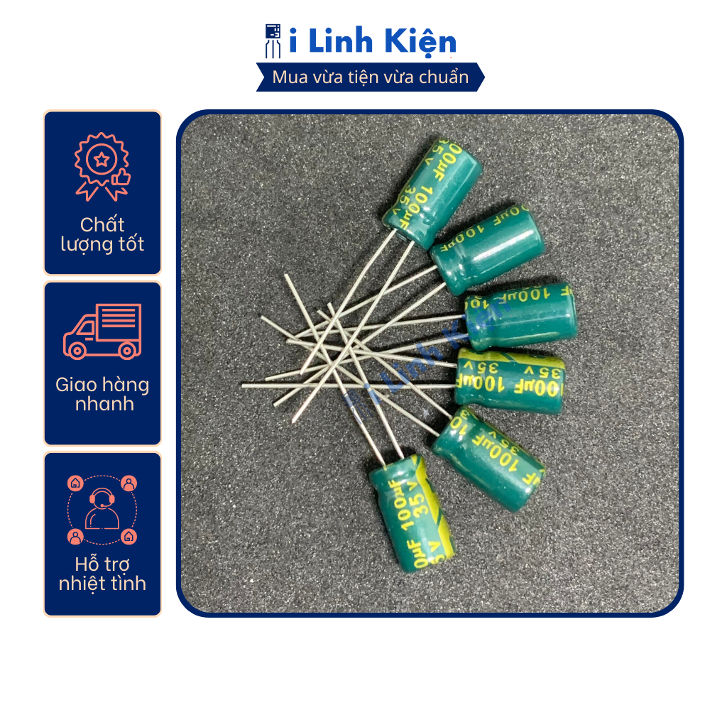 Tụ hóa 35V 100uF-10000uF Combo 10 con chất lượng cao.