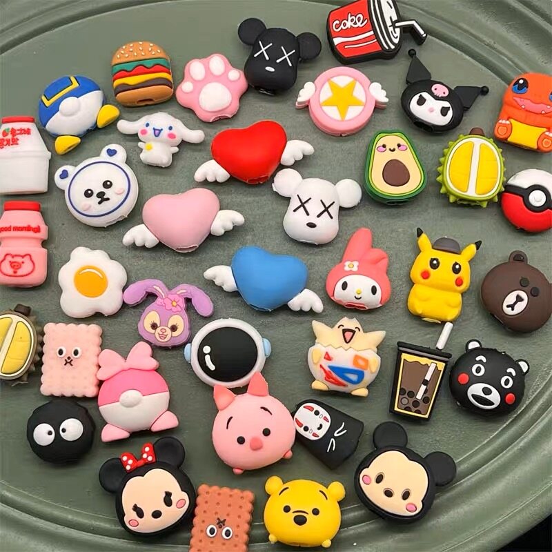 Phim hoạt hình sáng tạo Cáp dữ liệu bảo vệ Apple phổ thông Android mô hình chống phá vỡ sạc đầu tai cáp bảo vệ cắn Cáp thiết bị