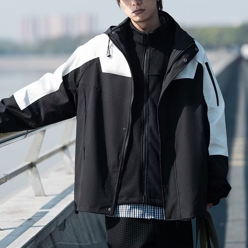 YAZHINIAO Stormjacketmen'snewcasualwindproofwaterproofhoodedjacket