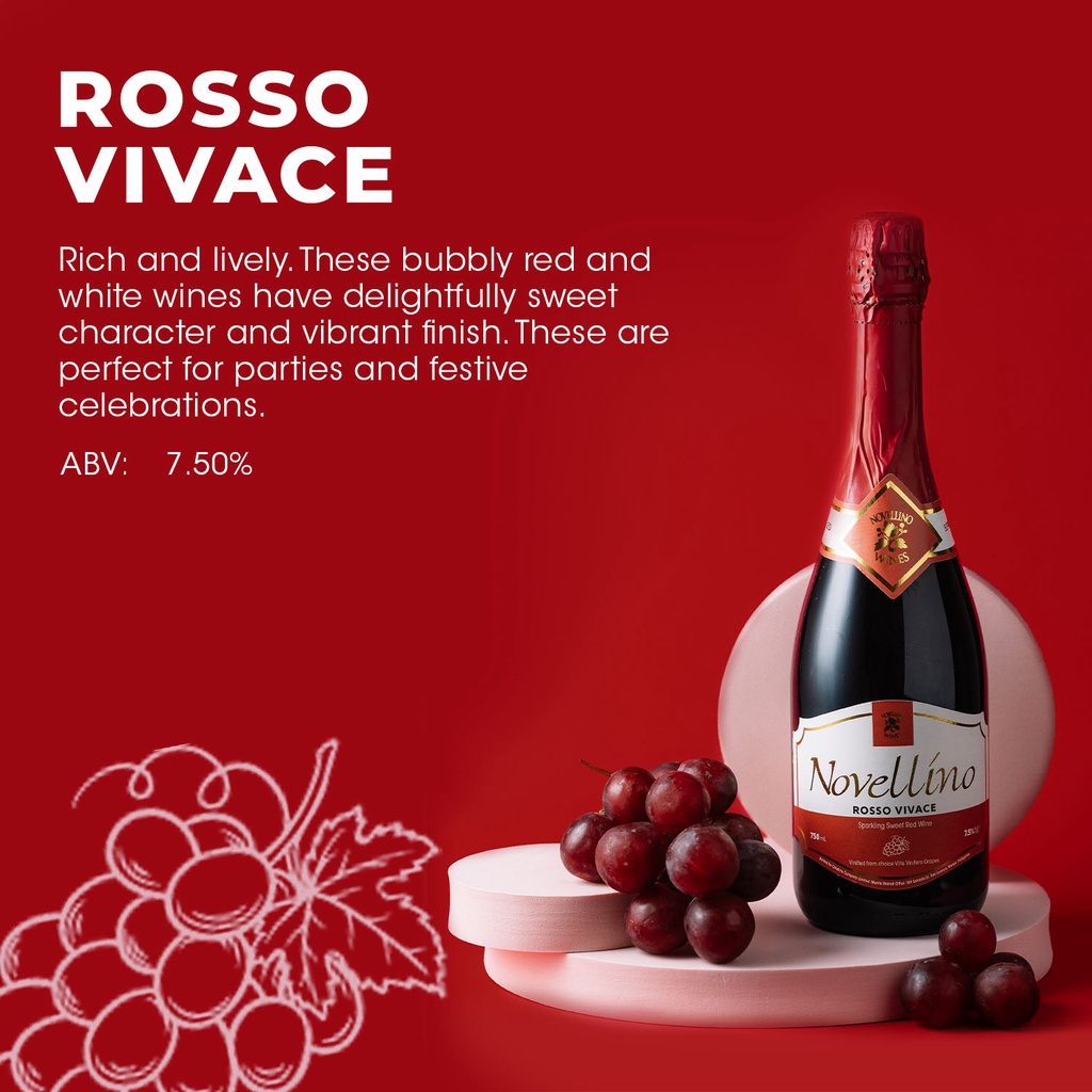 Novellino Rosso Vivace Sparkling Red Wine Lazada PH