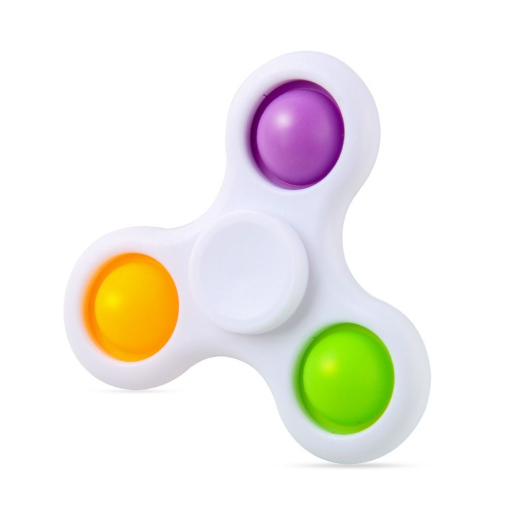 YOYO 1pc Toy For Girl Pressure Reducing Hand Spinner Fingertip Gyroscope Finger Push Bubble Fingertip Toys Pop Fidget Toys Push Bubble Spinner Pop It Toys Three-Finger Fidget