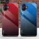 Phone case Samsung A06 Gradient Mirror Tempered Glass Protector Hard Back Cover Galaxy A06 Case. 