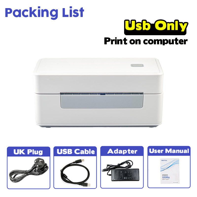 DRPDA 4B-2054N Bluetooth Thermal Barcode Printer A6 Usb Air Waybill ...