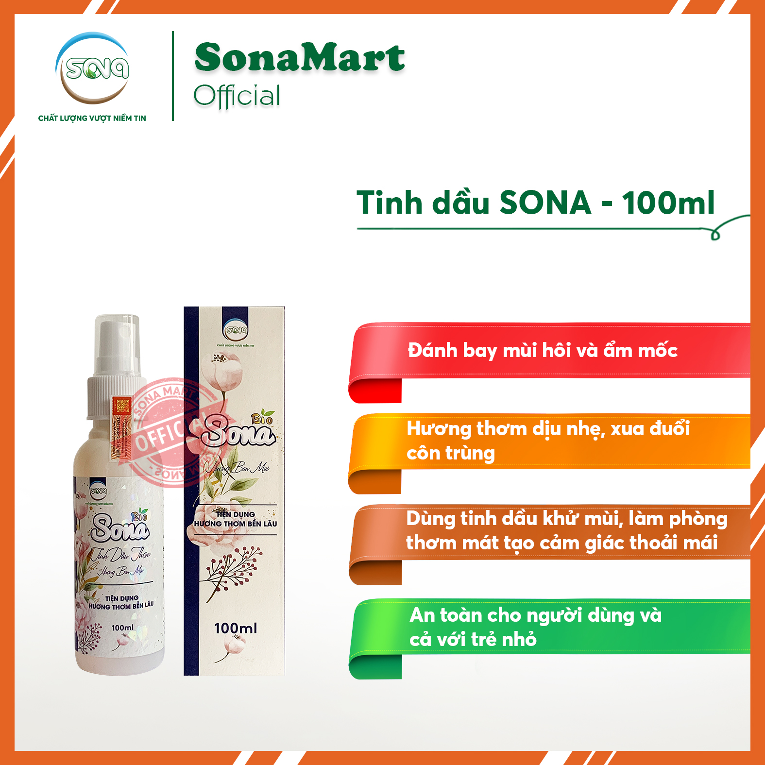 Chai xịt thơm quần áo hương comfos 100ml -nước xả vải khô sona làm mềm vải - xịt thơm quần áo khử mồ hôi, lưu hương lâu 100ml