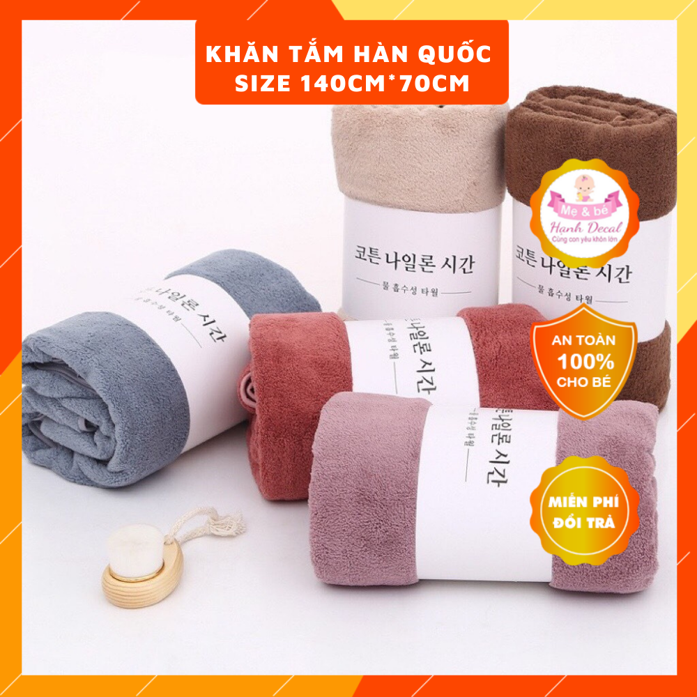Khăn tắm hàn quốc 1m4*70cm siêu hot nặng 250g