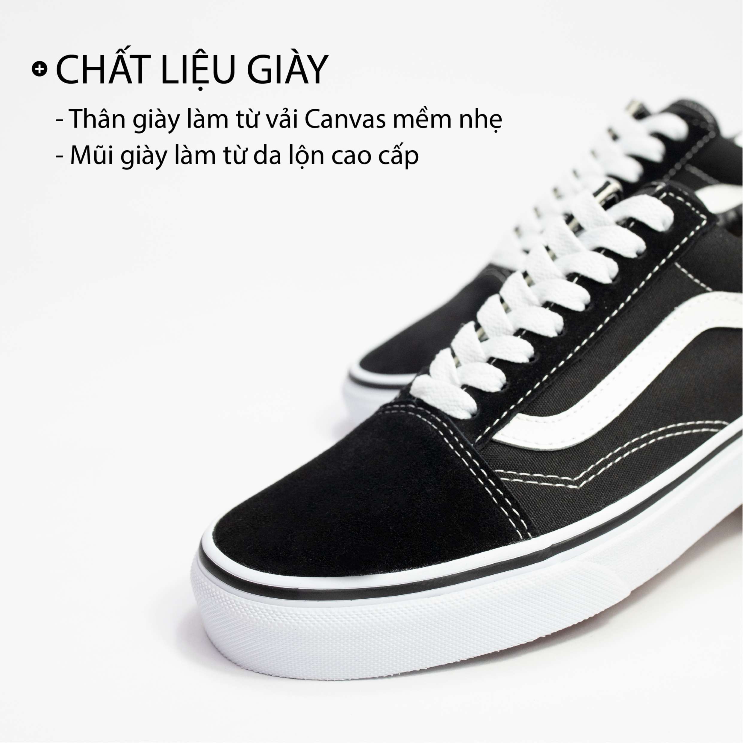 [3-5/8 Hoàn Tiền 25%]Giày Vans Chính Hãng Old Skool Black White