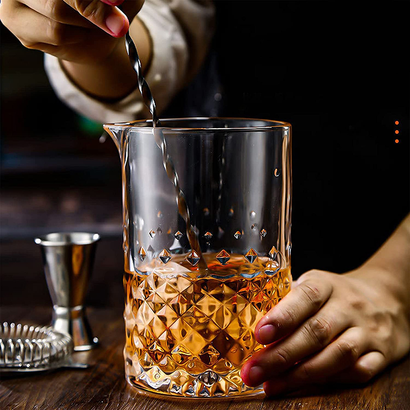 【Hottest Trends】 Mixing Glass Bartender Beaker Stirring Glass With Thick Weighted Bottom