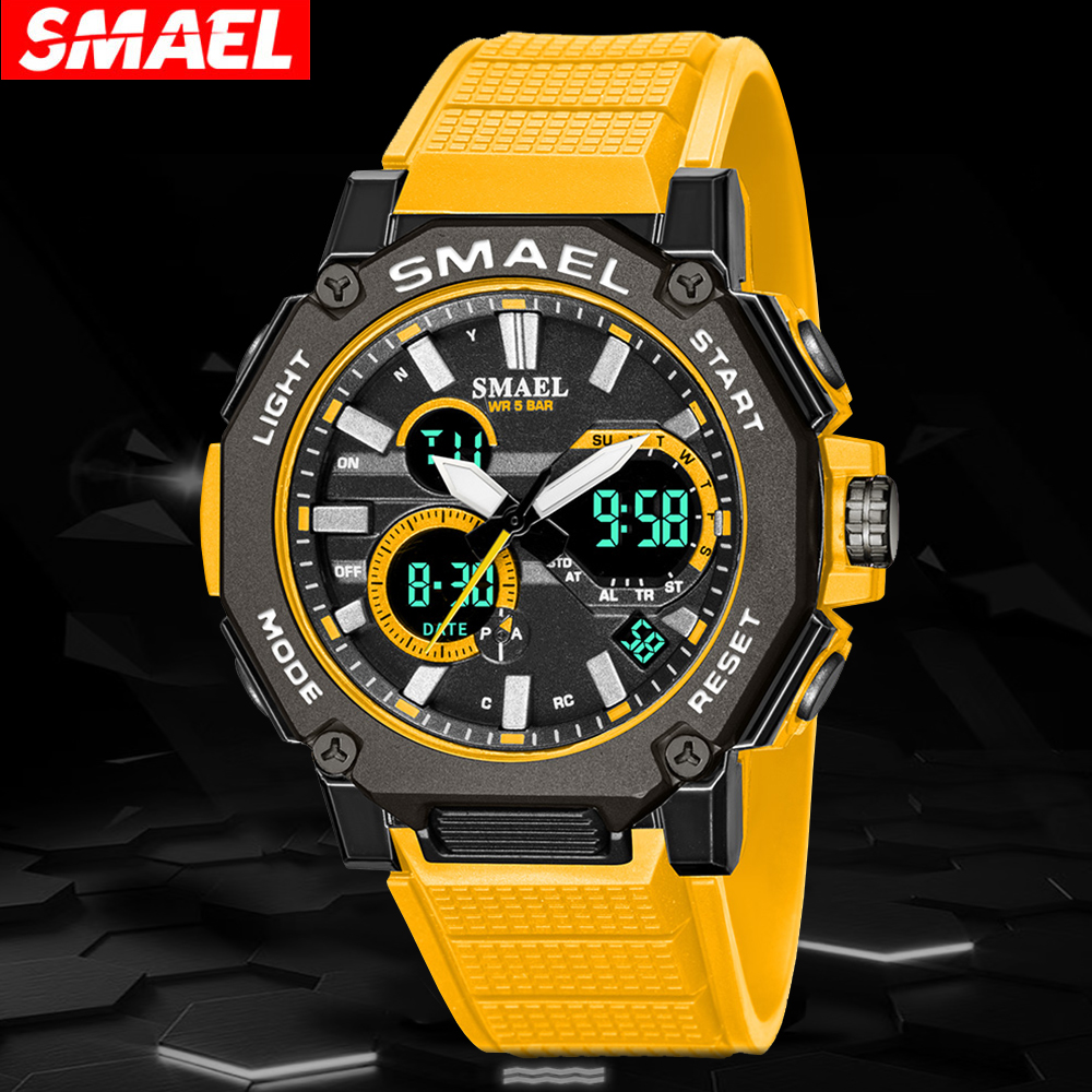 SMAEL Top Luxury Brand Men s Watches Fashion LED Digital Quartz