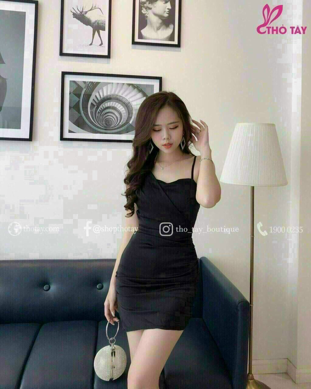 Đầm body lệch vai (có mút) cá tính thời trang
