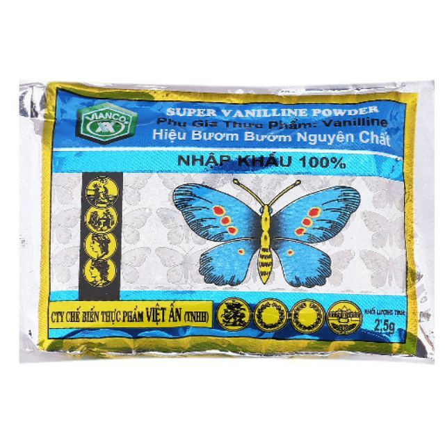 Bột Vani con bướm gói 2.5g/hộp 25g (10 gói)