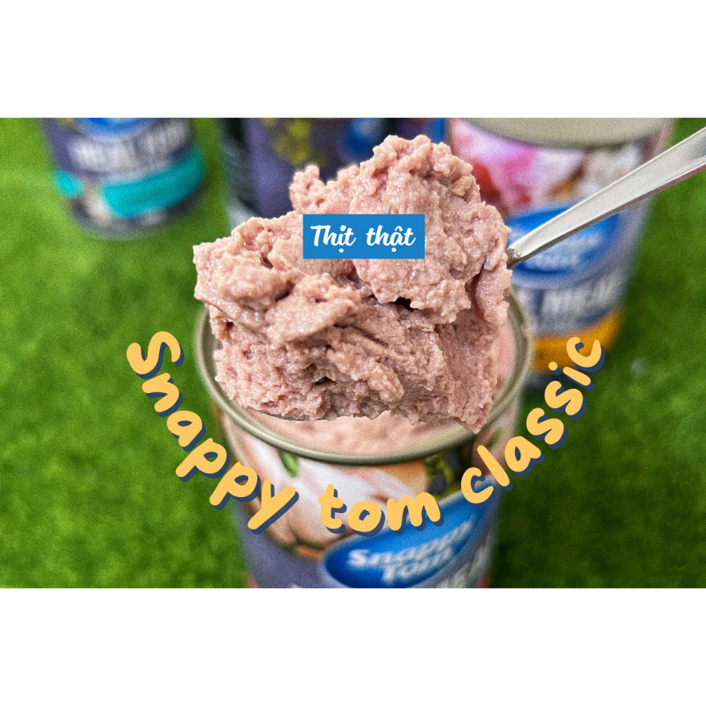(400g) Thức ăn ướt Pate Snappy Tom cho mèo có thịt cá thật