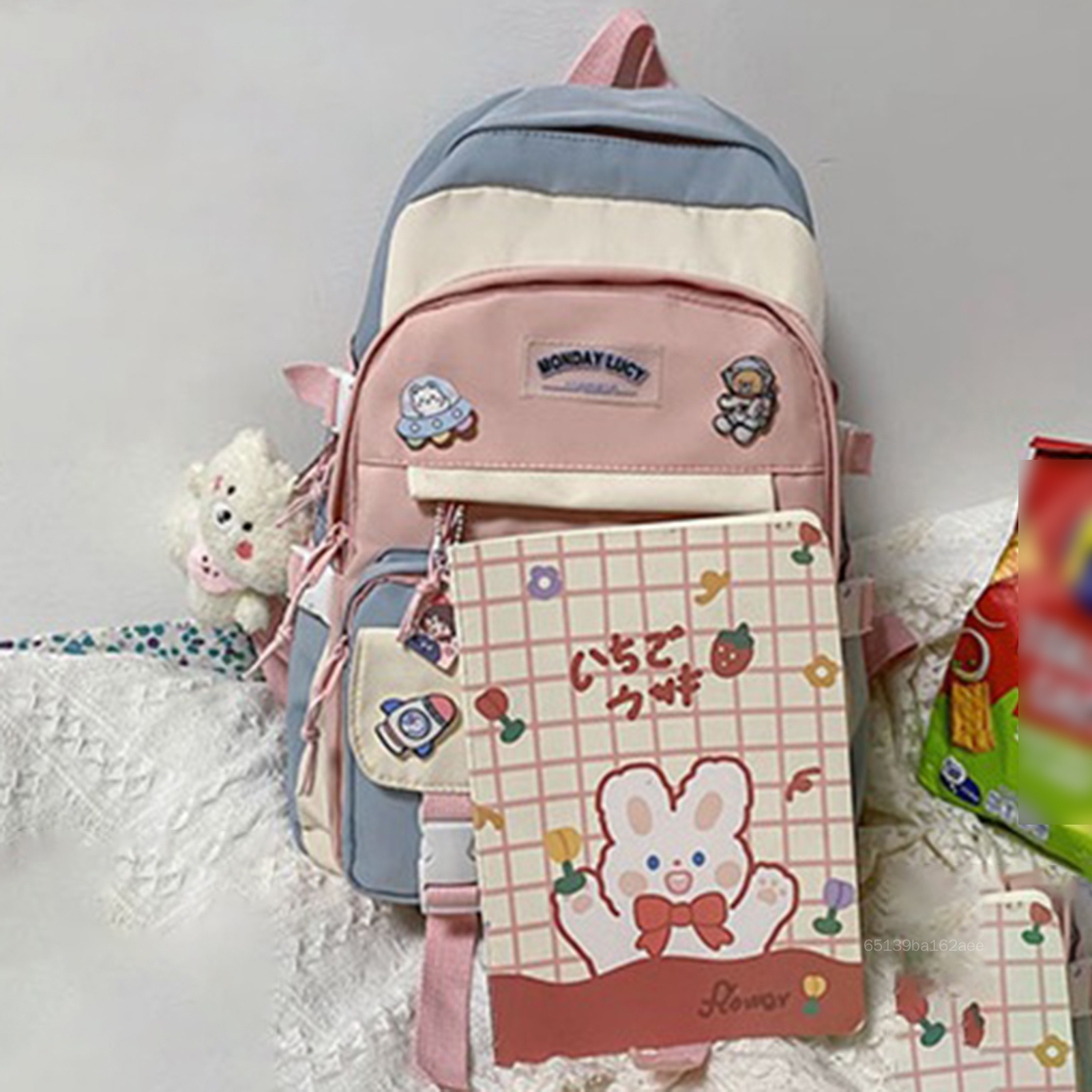 Lmall Lovely Backpack for Student Girls Multi-Pockets School Backpack for Teenage Students Boys GirlsLmall Lovely Backpack for Student Girls Multi-Pockets School Backpack for Teenage Students Boys Girls LM-MY