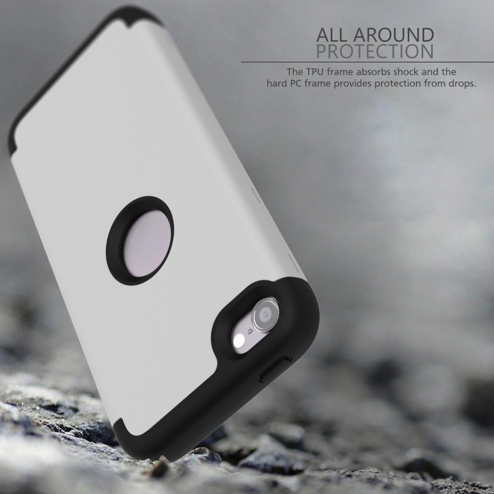 For iPod Touch 7 Case,iPod Touch 6 Case, iPod Touch 5 Case, Three Layer Series Heavy Duty High Impact Armor Case Cover Protective Case for iPod Touch 5/6/7th Generation Gray/Black