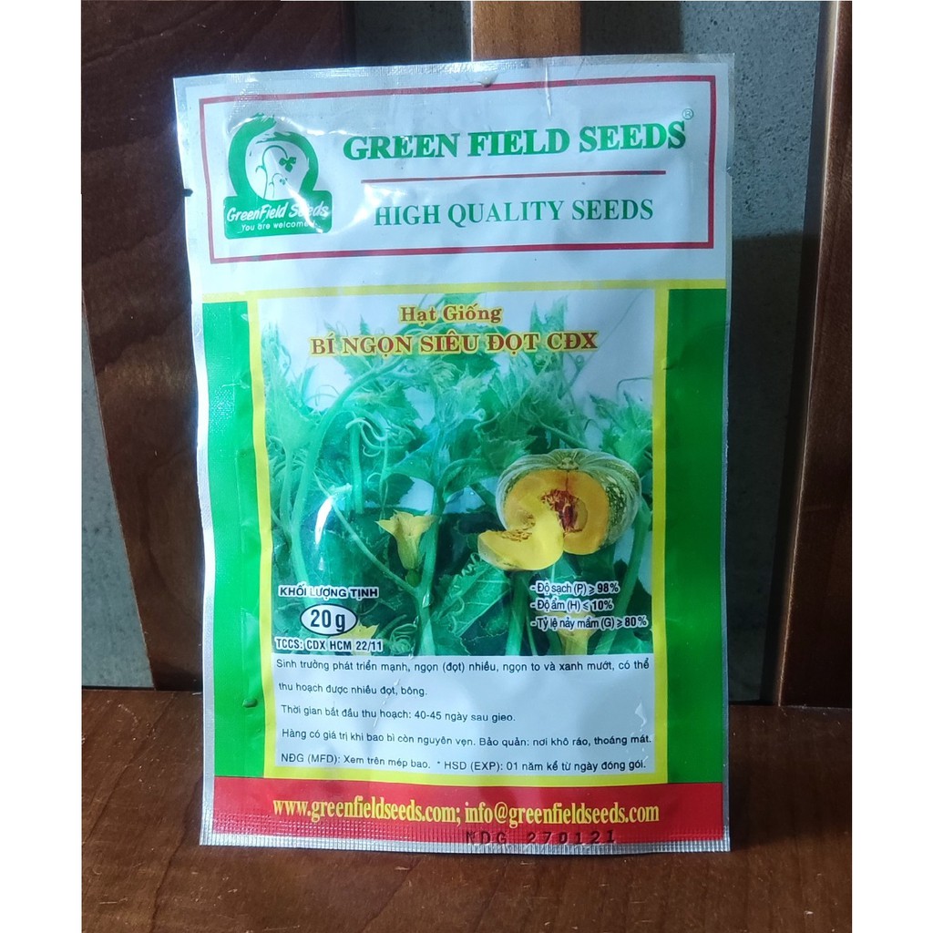 Hạt giống bí ngon siêu đọt CĐX, Gói 20g.