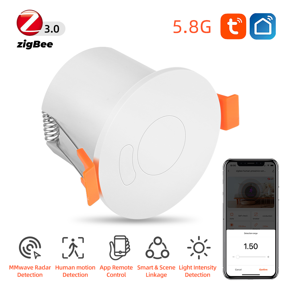 Dueplay 🍉Ready Stock 🍉 Tuya Zigbee wifi 24G Human Presence Sensor Light Illumination Brightness Sensor MmWave Sensing Human Micro Motion Detection Static Sensor PIR Motion Sensor Oct.
