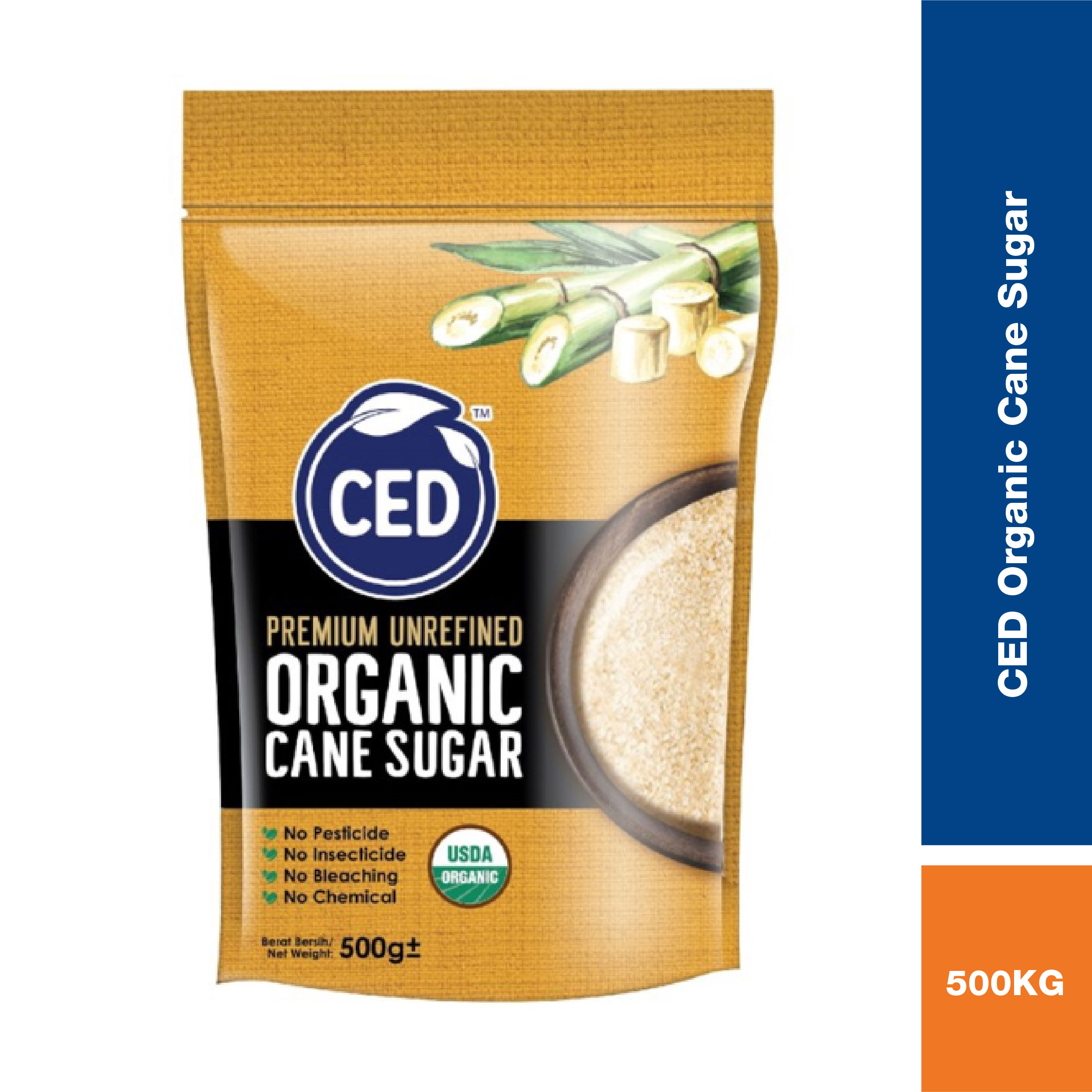 CED Organic Cane Sugar 500g / Gula Pasir Tebu Organik Lazada
