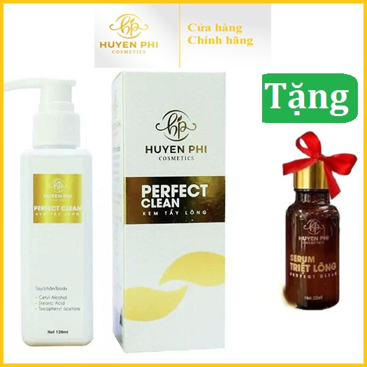 Kem tẩy lông Huyền Phi perfect clean chính hãng tặng kèm serum triệt lông 50ml dành cho da nhạy cảm