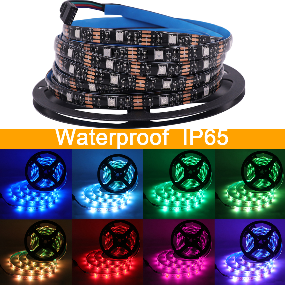 Dc%205v%205050%20Rgb%20Led%20Strip%20Usb%20Power%20Remote%20Control%205m%2010m%20Lights%20Tape%20Tv%20Backlights%20Holiday%20Decoration%200.5/1/2/3m%20Black%20-%20Image%203