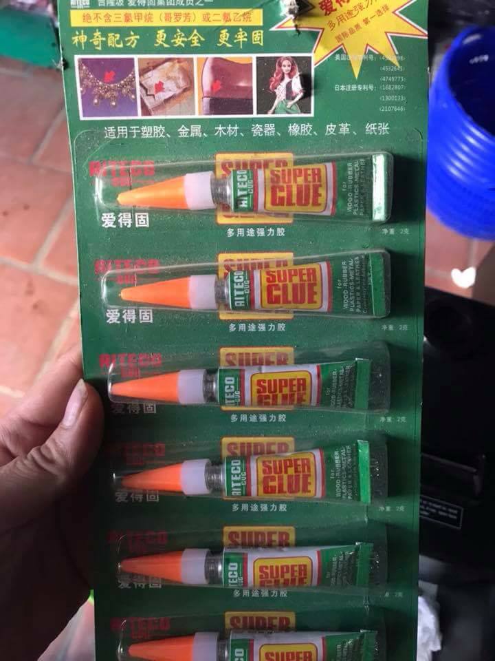 SET 2 Lọ Keo dán đa năng Super Glue siêu dính