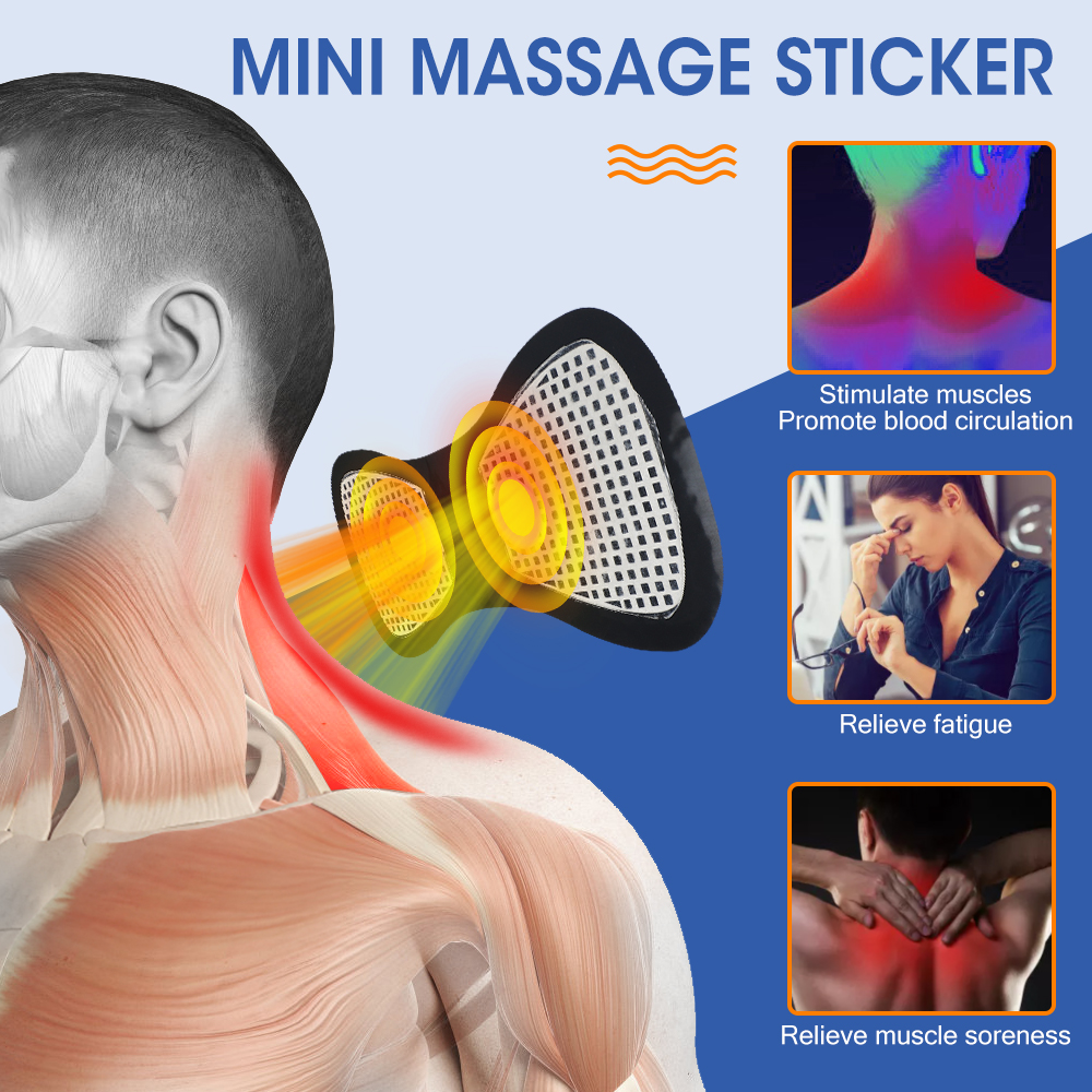HOT EMS Neck Massager with Remote Control 5pcs Patches Portable ...