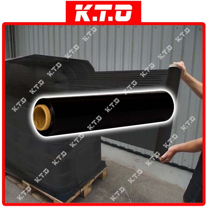 1 ROLL BLACK STRETCH FILM PLASTIC WRAPPING 500MM x 3KG Lazada