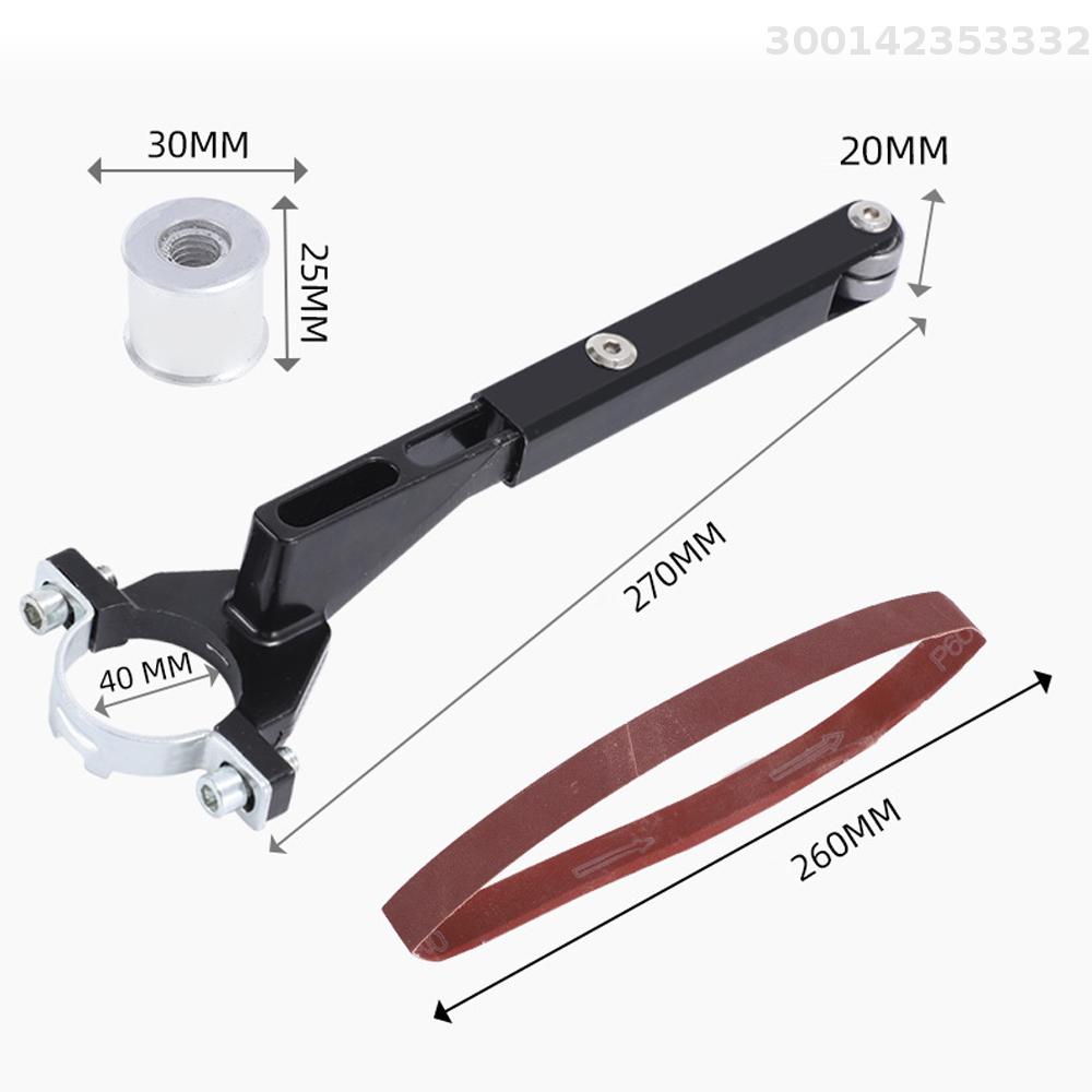 Meterk Angle Grinder Modified Sand Belt Machine Woodworking Sand Belt Machine Multipurpose Utility Modification Tool Suitable for Model 100 125 Angle Grinder