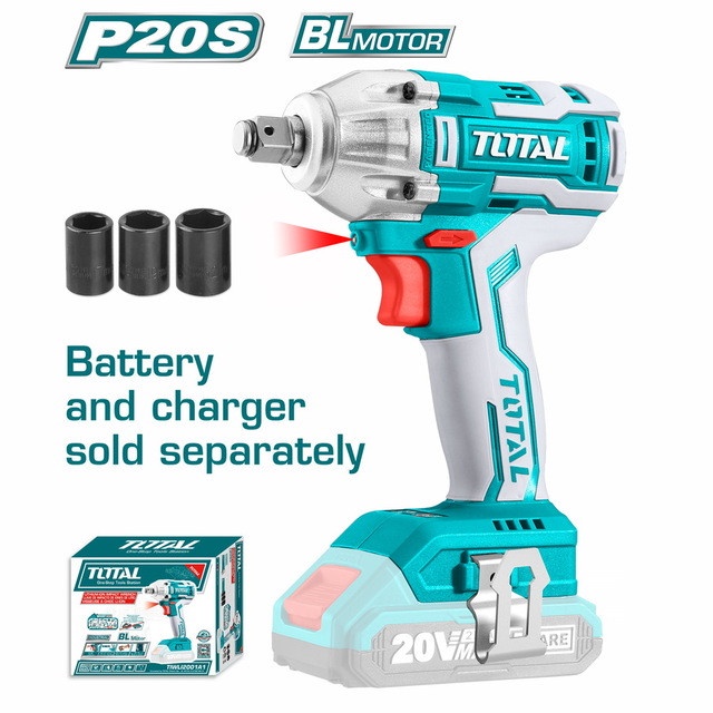 Thân máy siết buloong mô tơ không chổi than dùng pin lithium-ion 20v 300nm total tiwli20010