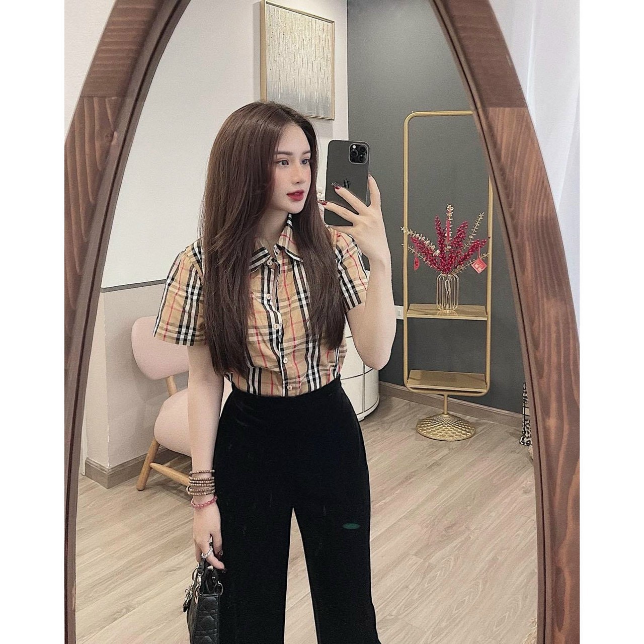 [HCM]ÁO SƠ MI NỮ BBR HAI MÀU pd