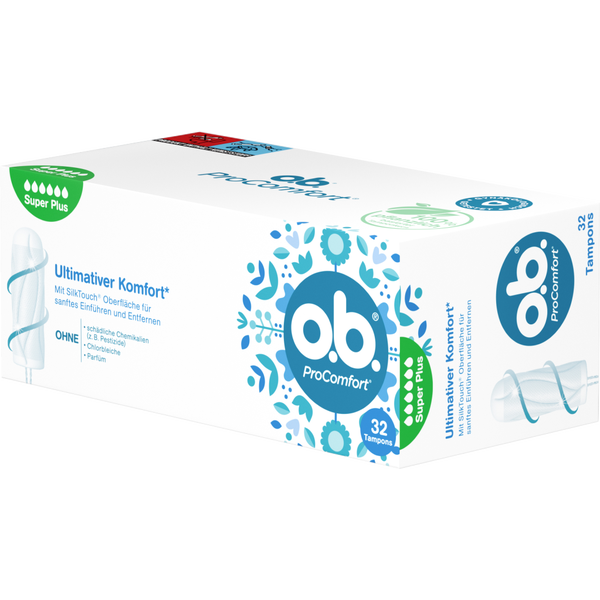 Băng vệ sinh tampon ob size super plus Procomfort 32st Đức (size đại lớn nhất  6 giọt dạng nút)