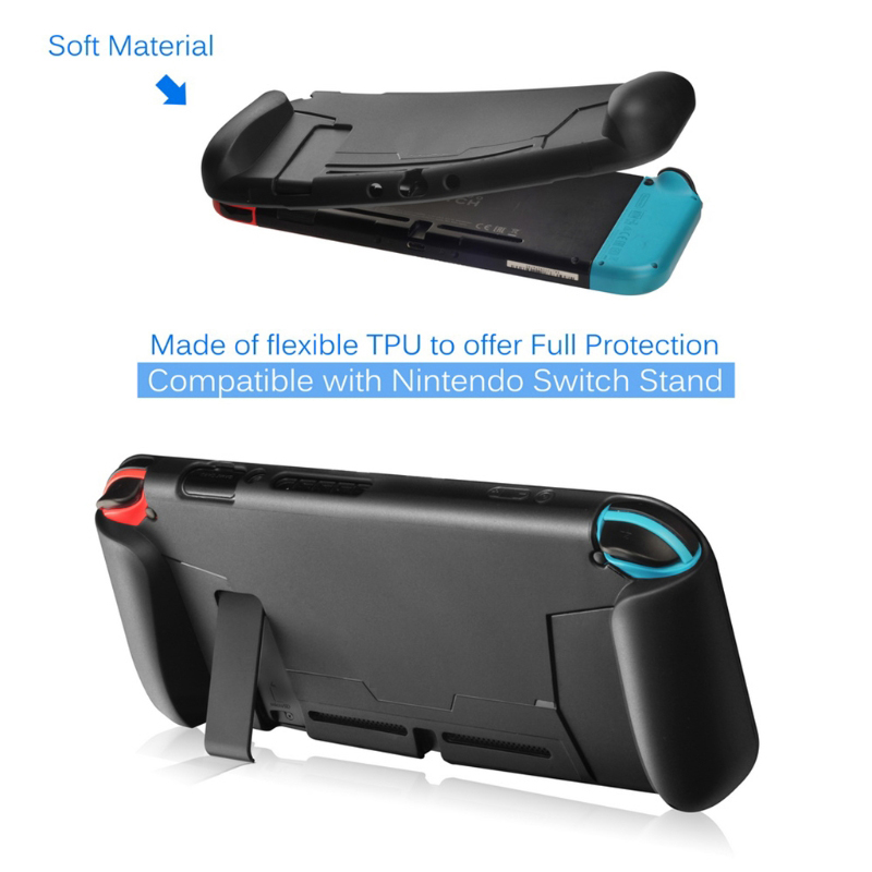 DISOUR Vỏ TPU Chính Hãng Vỏ Bảo Vệ Mềm Vỏ Bảo Vệ Cho Nintendo Switch Hộp Đựng Thẻ Phụ Kiện Tay Cầm Tiện Dụng
