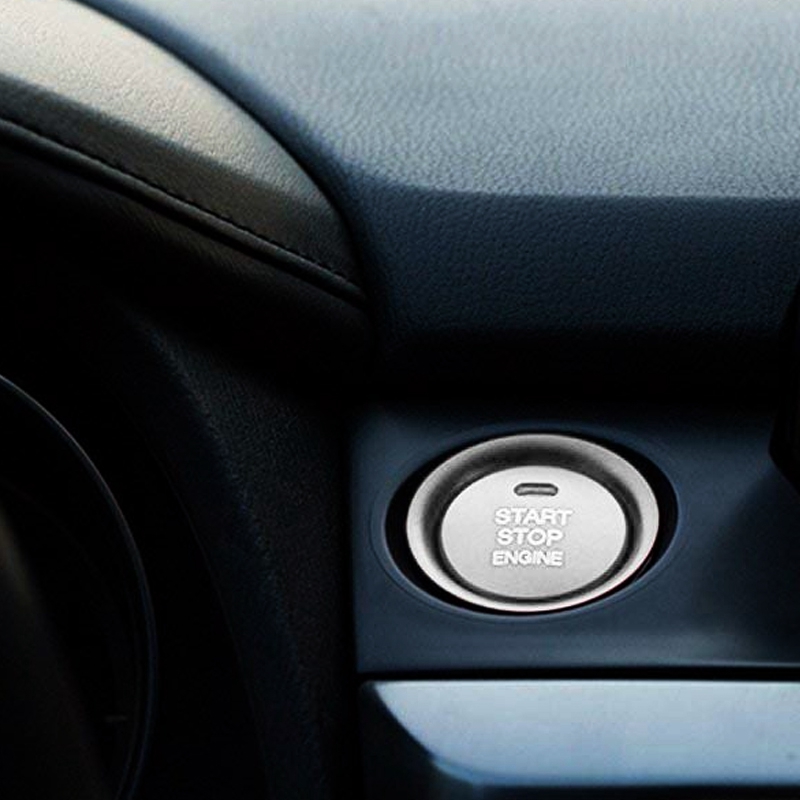2Pc Set Silver Aluminum Keyless Engine Push Start Button & Surrounding Decoration Ring for Mazda 3 6 CX-3 CX-5 CX-9 MX-5 W