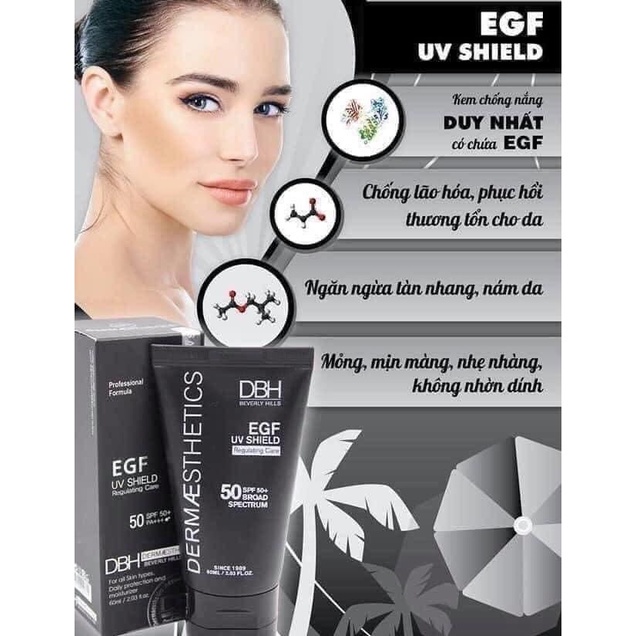 Kem chống nắng DBH 60ml Sunscreen Protection UV Shield SPF47 PA +++