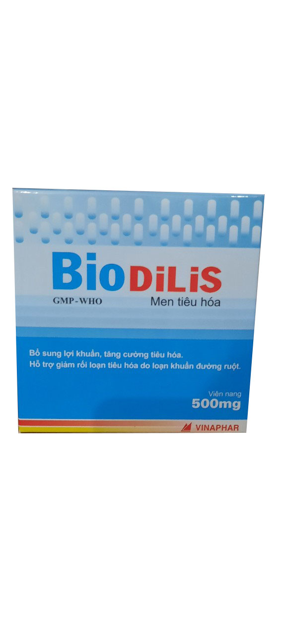 Men tiêu hóa BIODILIS Hộp - Chai 100 viên
