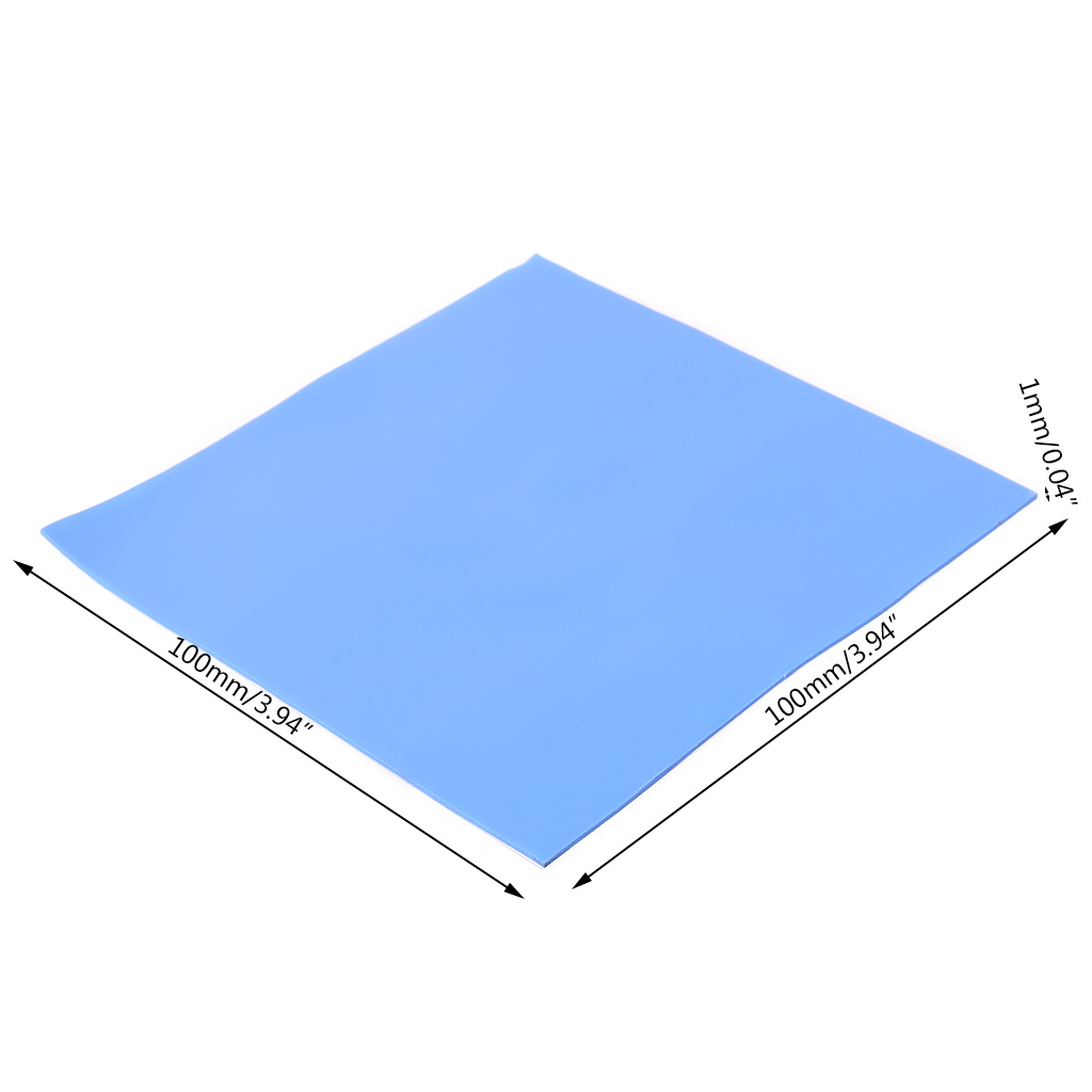 100x100x1mm soft silicone thermal conductive pads heatsink for ssd/cpu/gpu/led