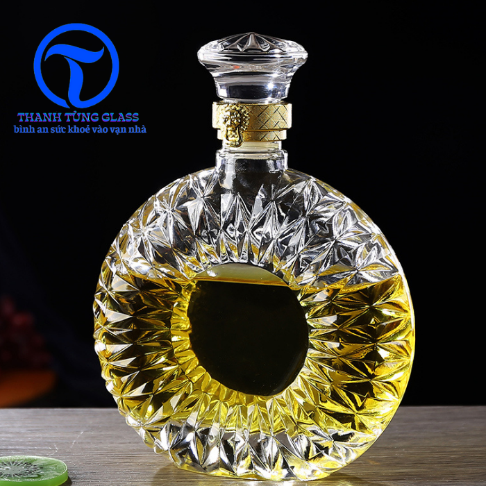 Chai đựng rưou thủy tinh XO 500ml CÓ TEM