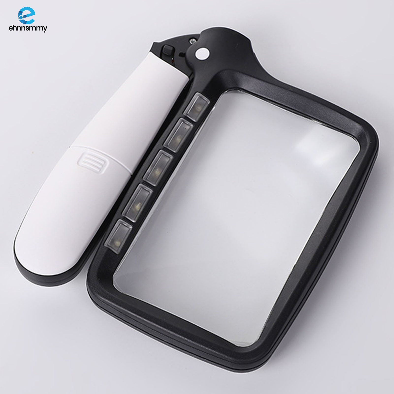 Rectangle LED Magnifying Glass 5 LED Illuminated Lighted Magnifier Evenly Lit Viewing Perfect for Reading Small Print
