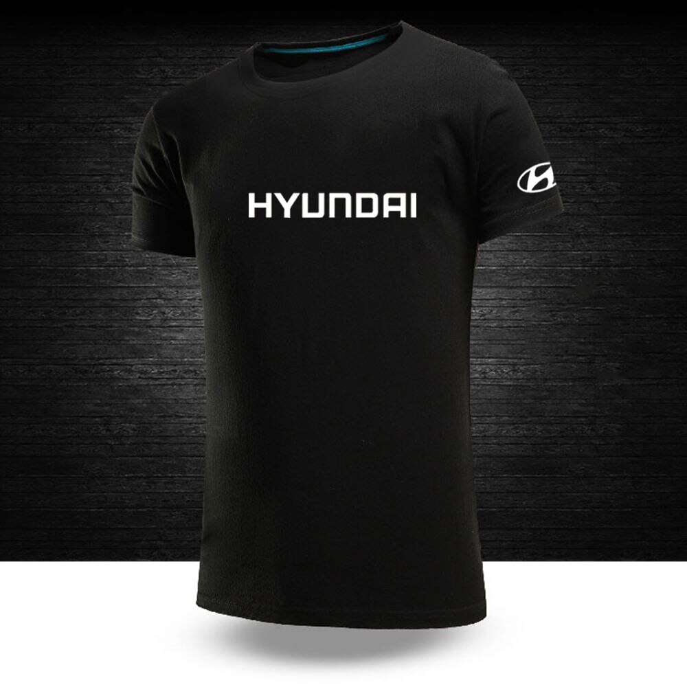 2023 Man Hyundai Car Logo Solid Color Tshirt Mens Tshirt Tshirt European Size