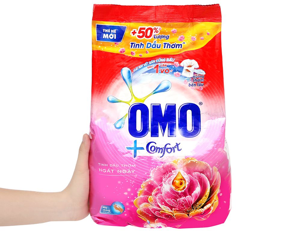 Bột Giặt OMO Comfort Tinh Dầu Thơm Túi 4KG